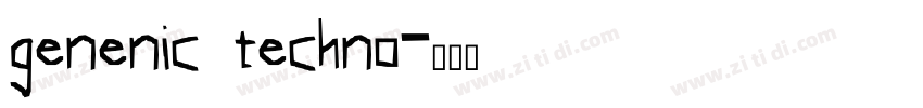 genenic techno字体转换